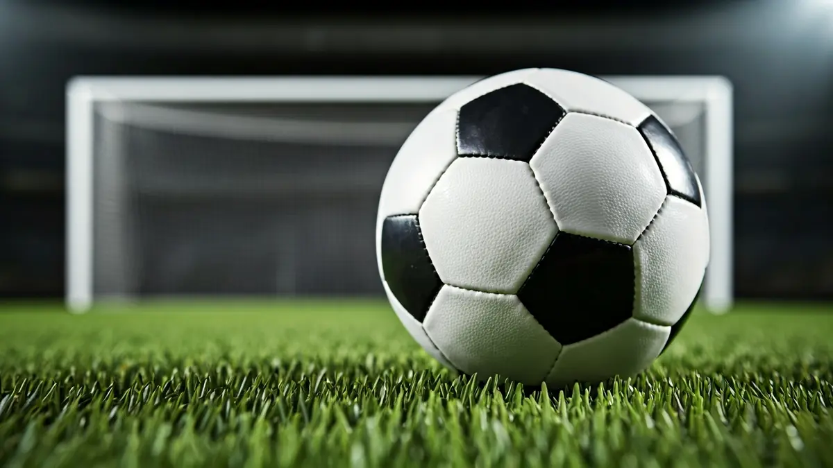 Imagen genérica de un balón de fútbol en el césped de un estadio.