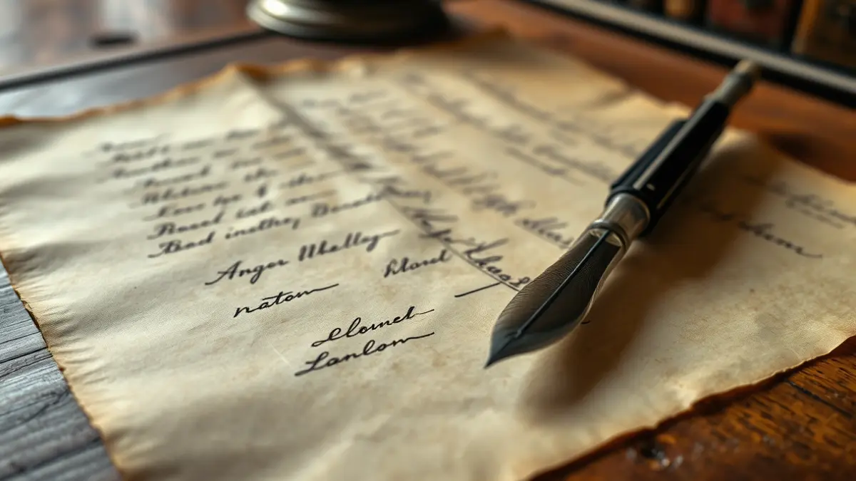 Documento antiguo firmado por Cervantes en el Archivo Histórico Provincial de Jaén.