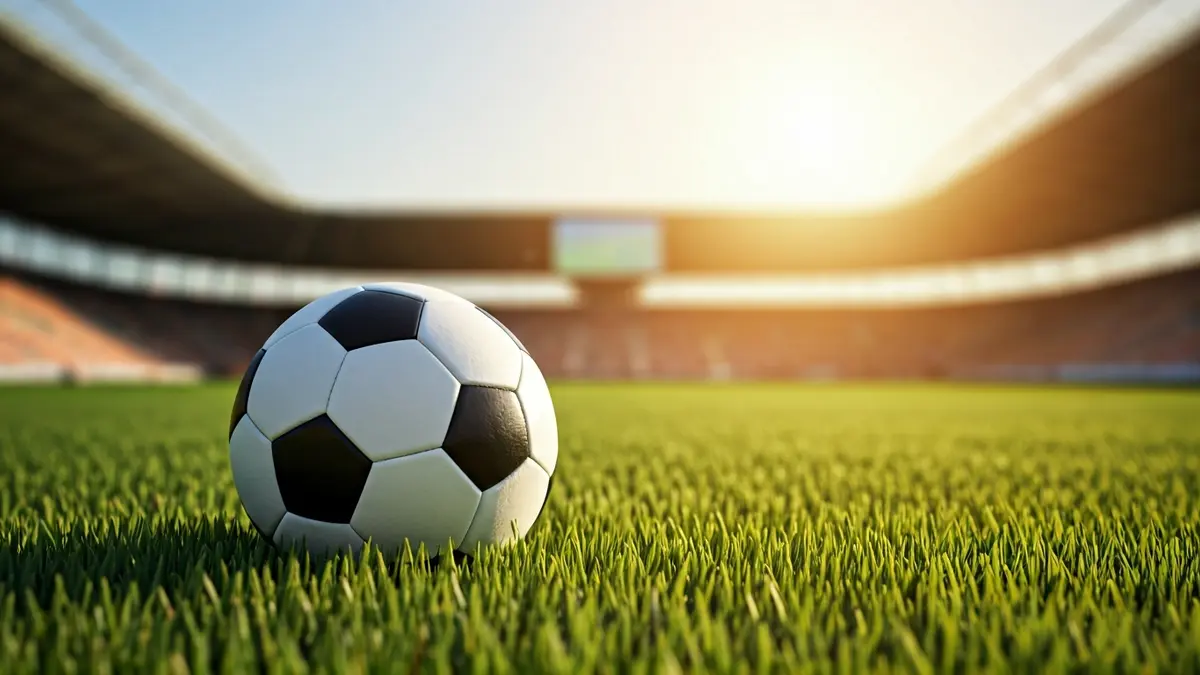 Generic image of a soccer ball on a stadium pitch, symbolizing the importance of promotion.