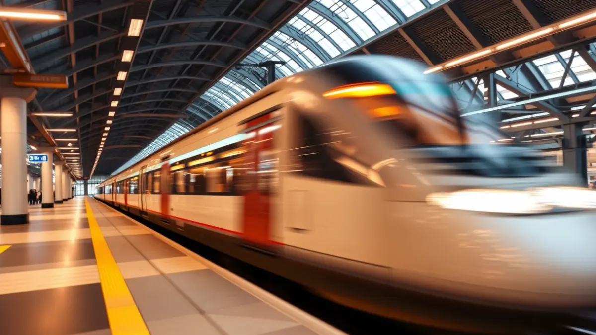 Generic image of a high-speed train at a station.