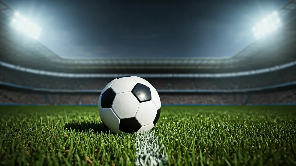 Imagen genérica de un balón de fútbol en el césped de un estadio.