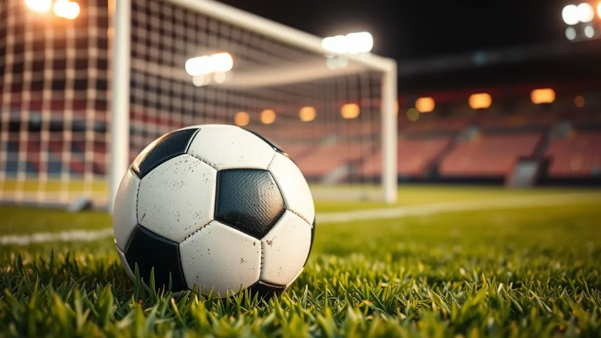Imagen genérica de un balón de fútbol en el césped de un estadio.