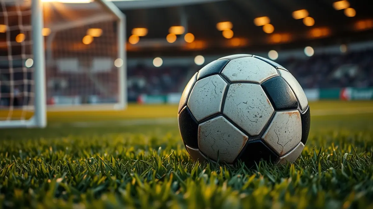 Imagen genérica de un balón de fútbol en un campo.