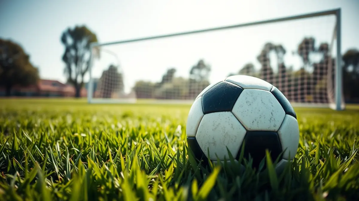 Generic image of a soccer ball on a stadium pitch.