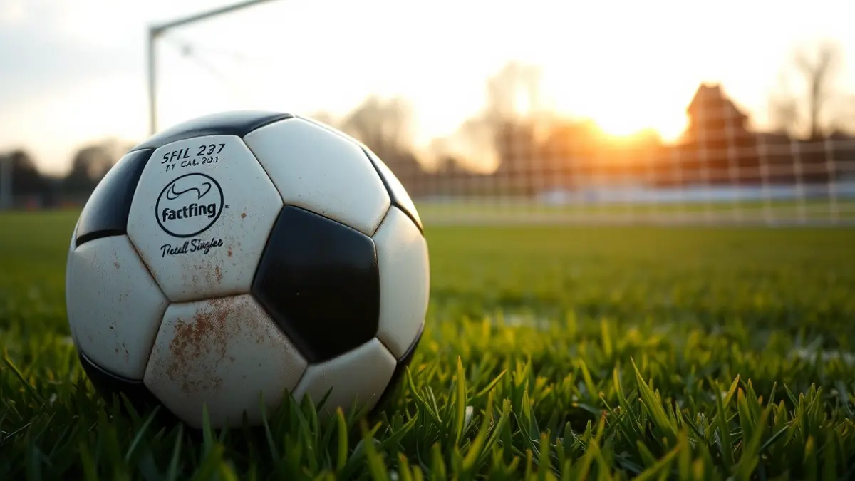Generic image of a football on a grass pitch.