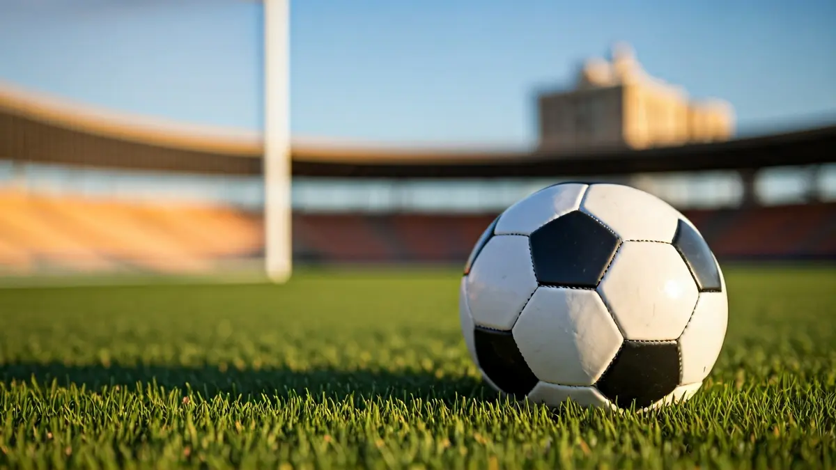 Imagen genérica de un balón de fútbol en el césped de un estadio.