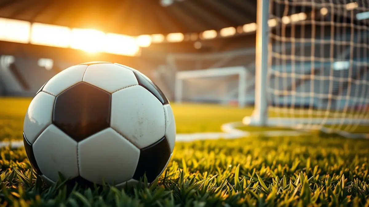 Imagen genérica de un balón de fútbol sobre el césped de un estadio.