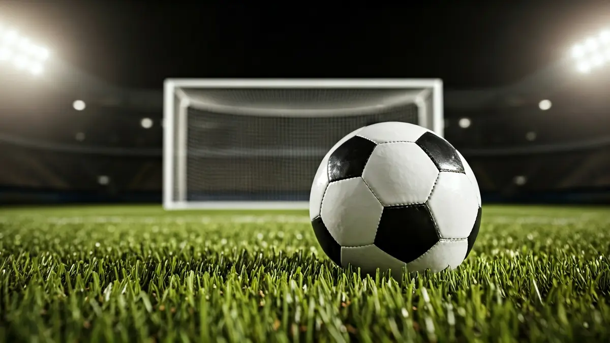 Imagen genérica de un balón de fútbol en el césped de un estadio.