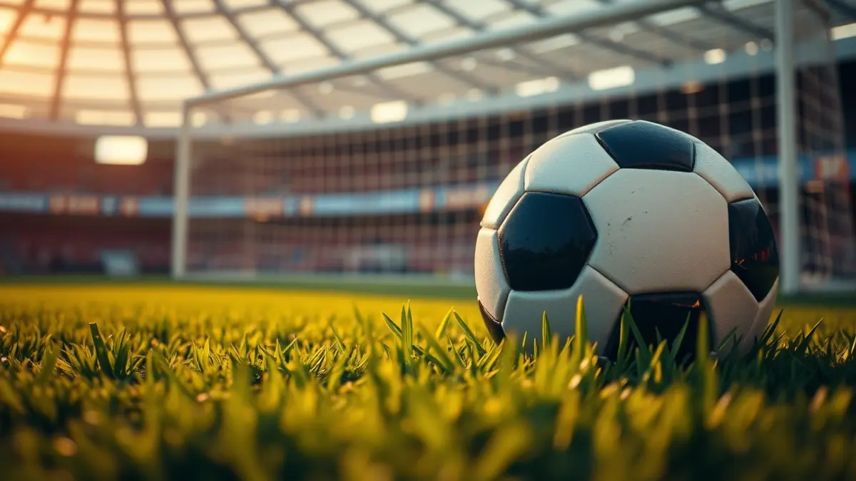 Imagen genérica de un balón de fútbol sobre el césped de un estadio.