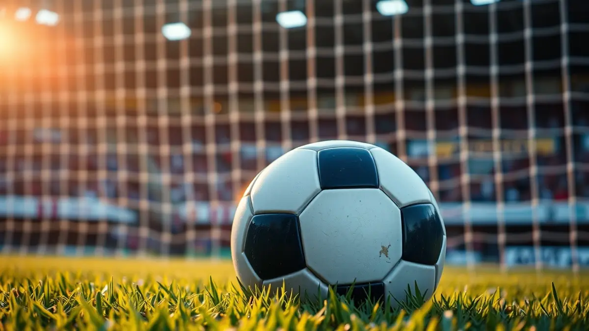 Imagen genérica de un balón de fútbol en el césped de un estadio.