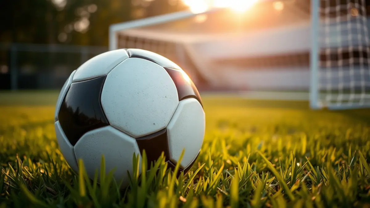 Generic image of a soccer ball on a stadium pitch.