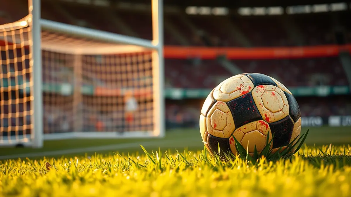 Generic image of a soccer ball on a field