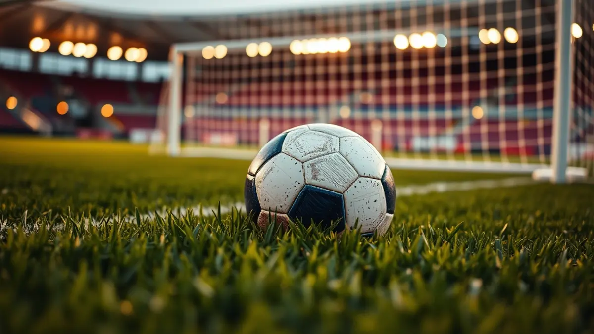 Imagen genérica de un balón de fútbol sobre el césped de un estadio.