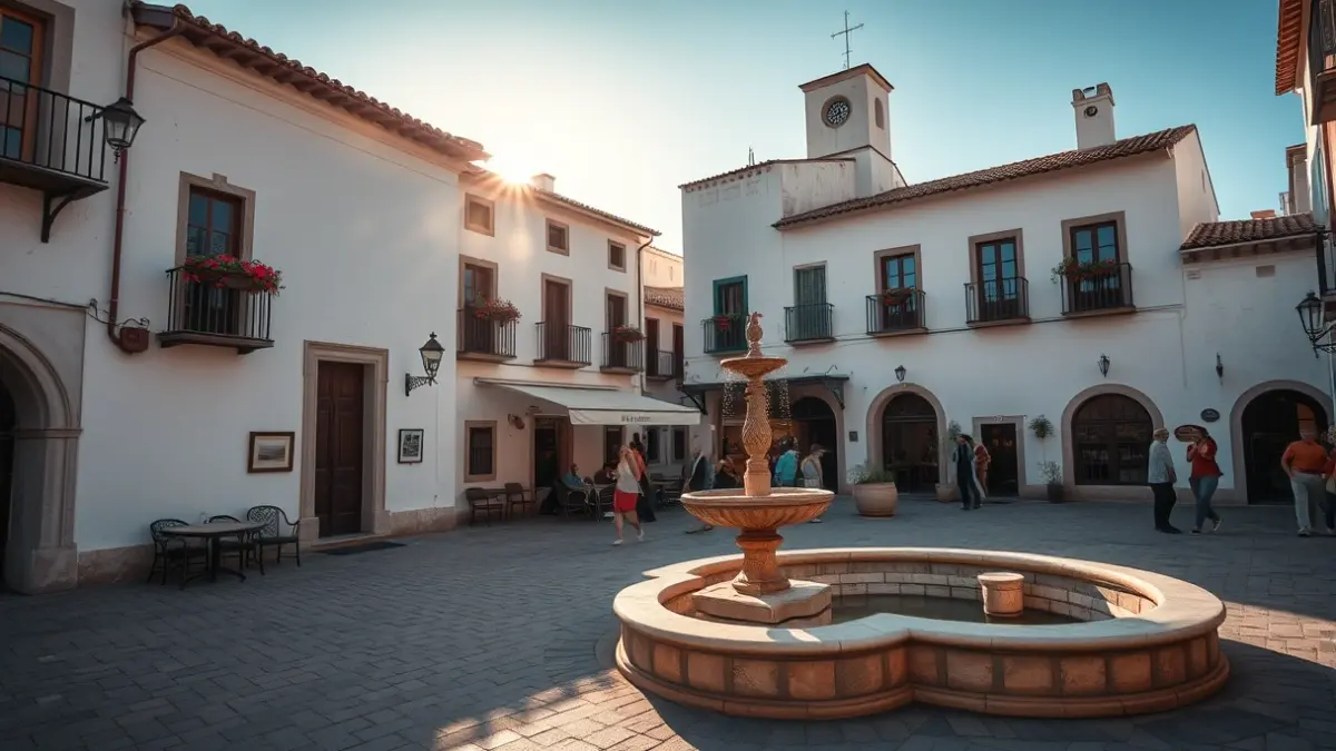 Imagen de un pueblo andaluz celebrando un evento cultural.