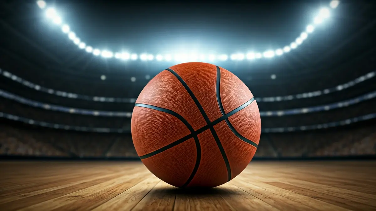 Imagen genérica de un balón de baloncesto en una cancha.