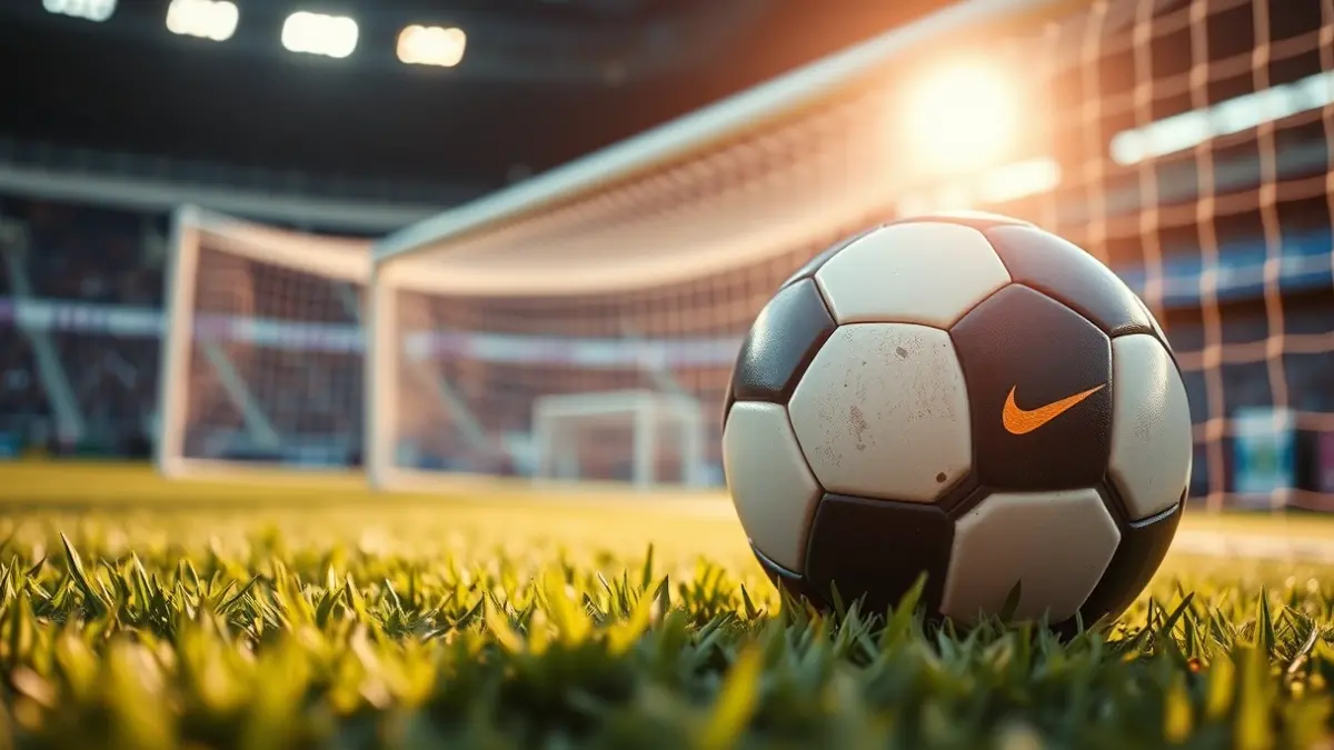 Imagen genérica de un balón de fútbol en el césped de un estadio.