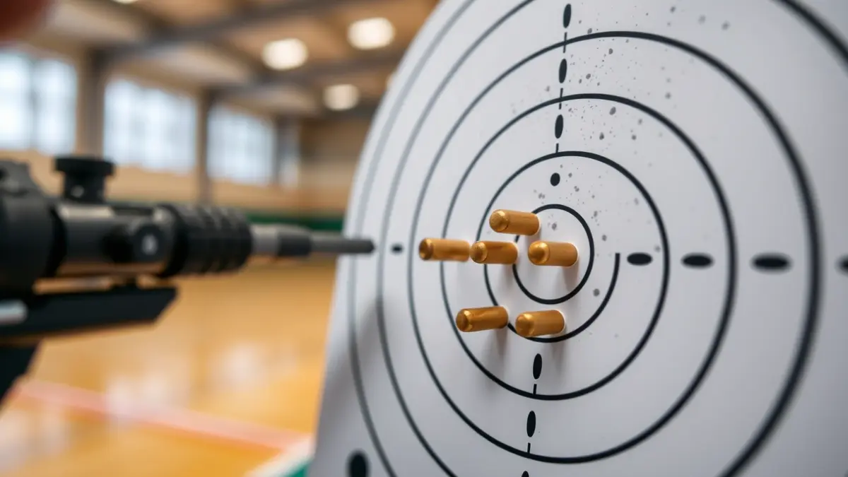 Imagen genérica de una diana de tiro con carabina de aire comprimido.