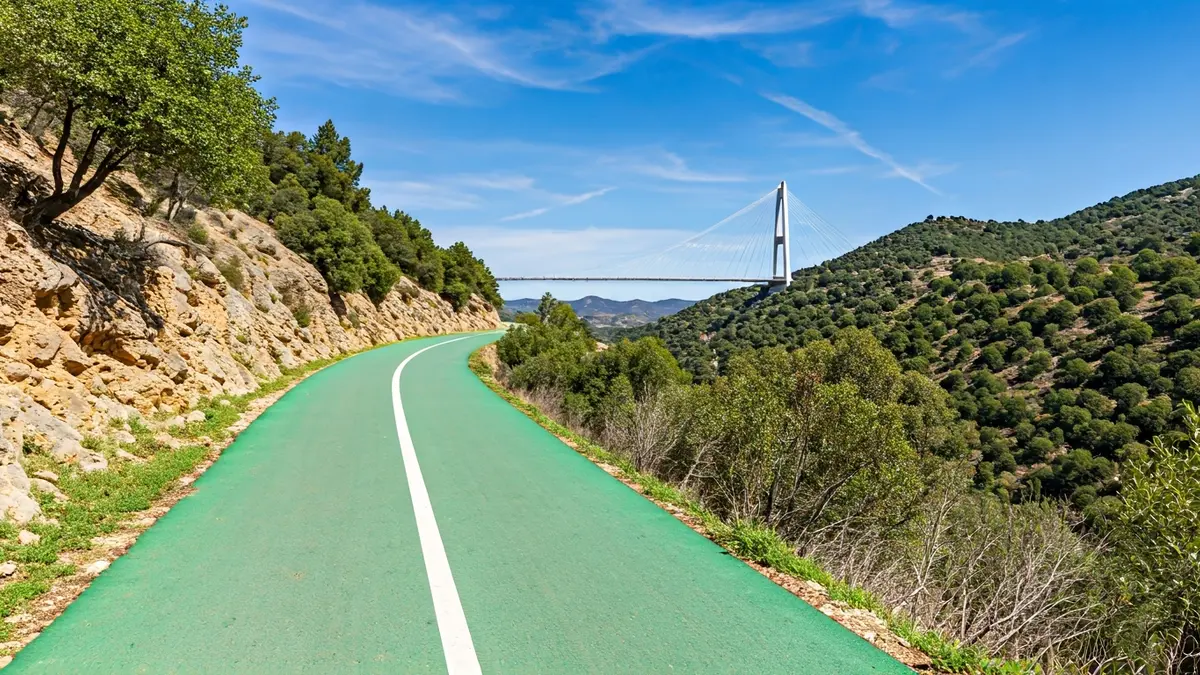 Image of the Green Belt of Livestock Trails in the Sierra de Córdoba.