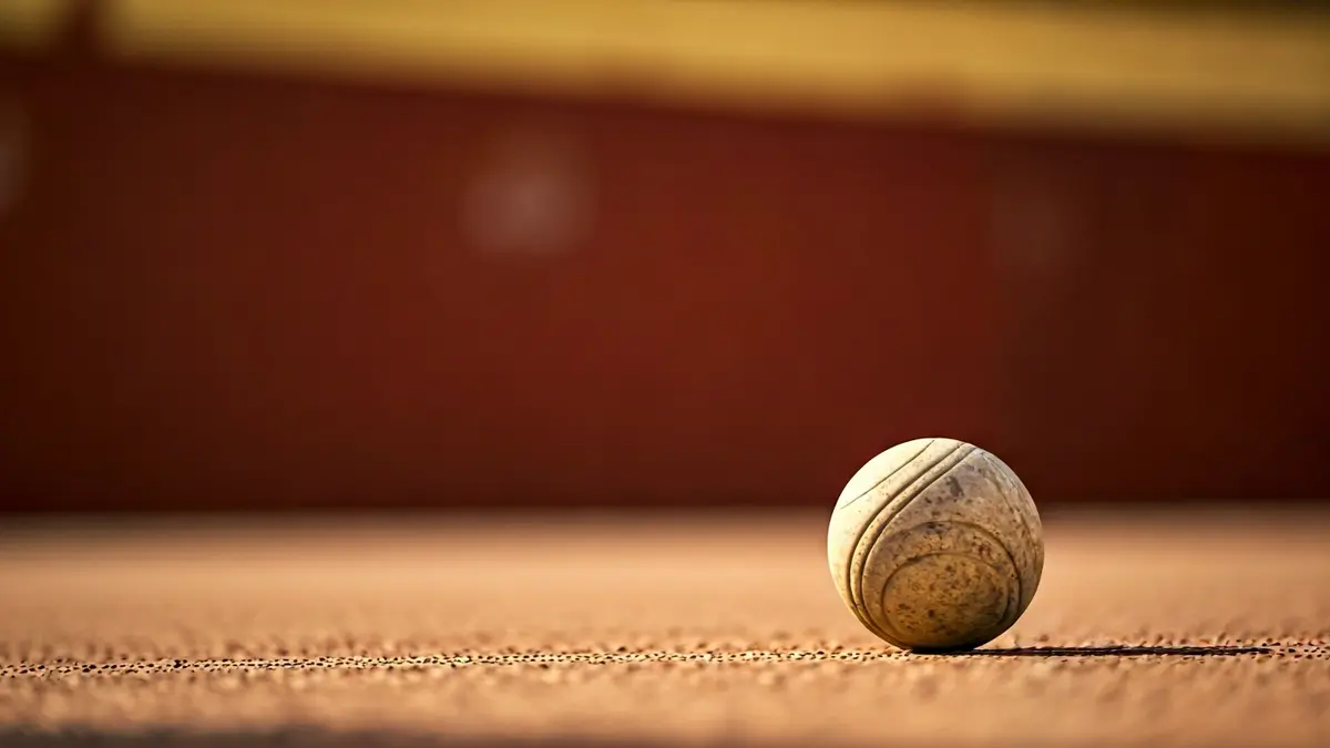 Generic image of a pelota ball on the court.