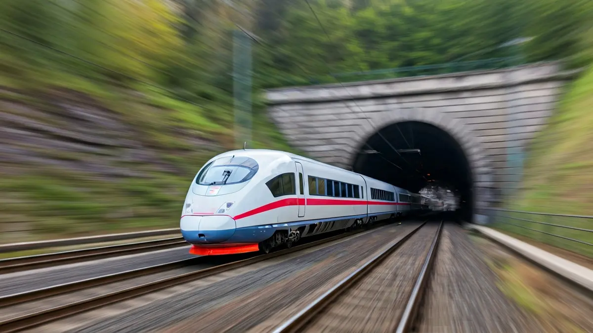 Imagen genérica de un tren de alta velocidad en un túnel.