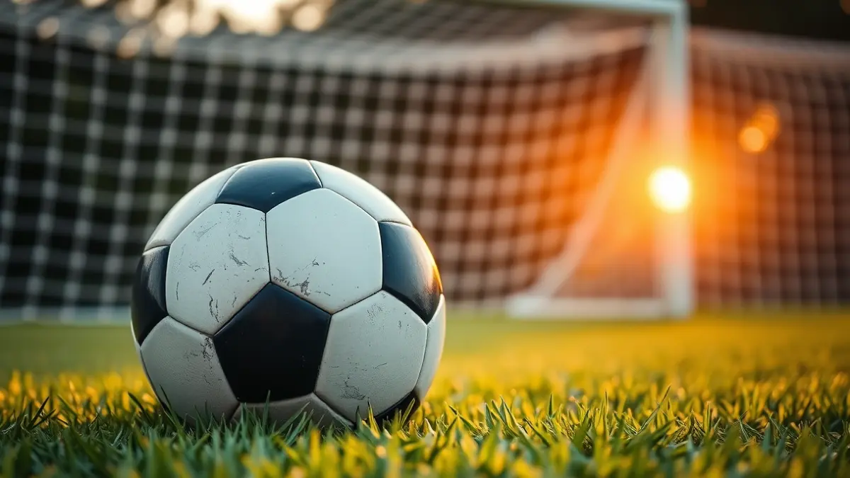 Imagen genérica de un balón de fútbol en el césped de un estadio.