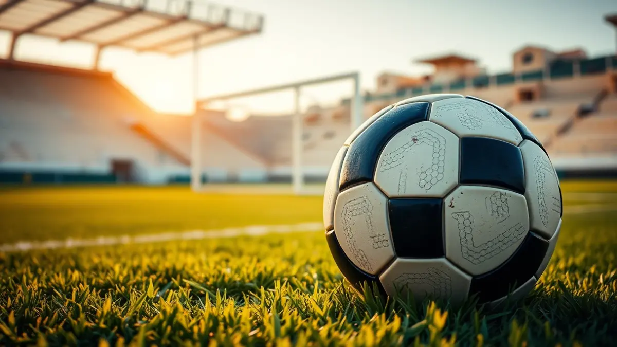 Imagen genérica de un balón de fútbol en el césped de un estadio.