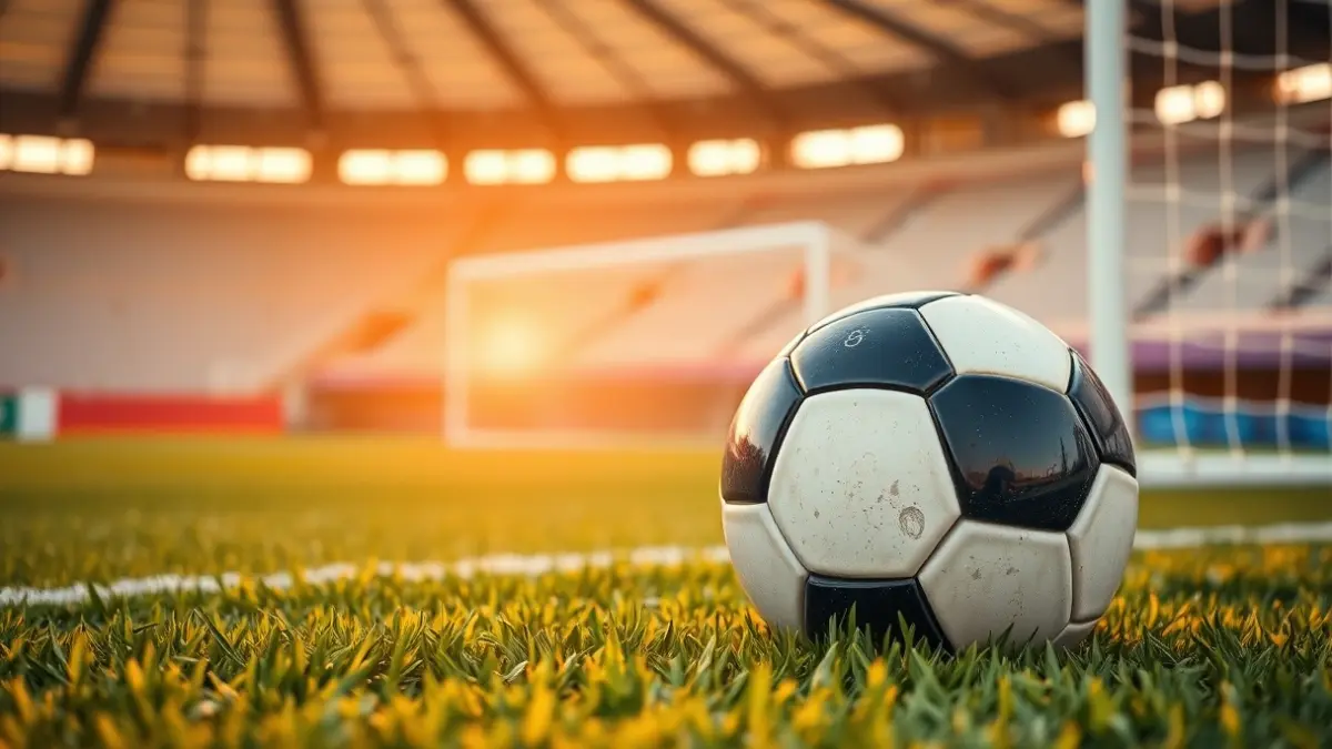 Imagen genérica de un balón de fútbol en el césped de un estadio.