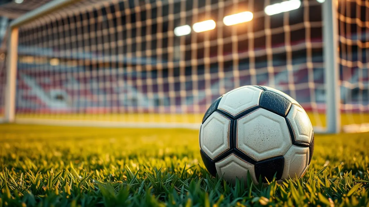 Imagen genérica de un balón de fútbol en el césped de un estadio.