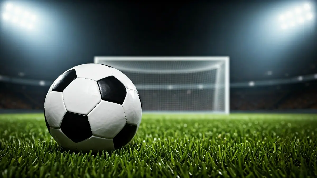 Imagen genérica de un balón de fútbol sobre el césped de un campo.