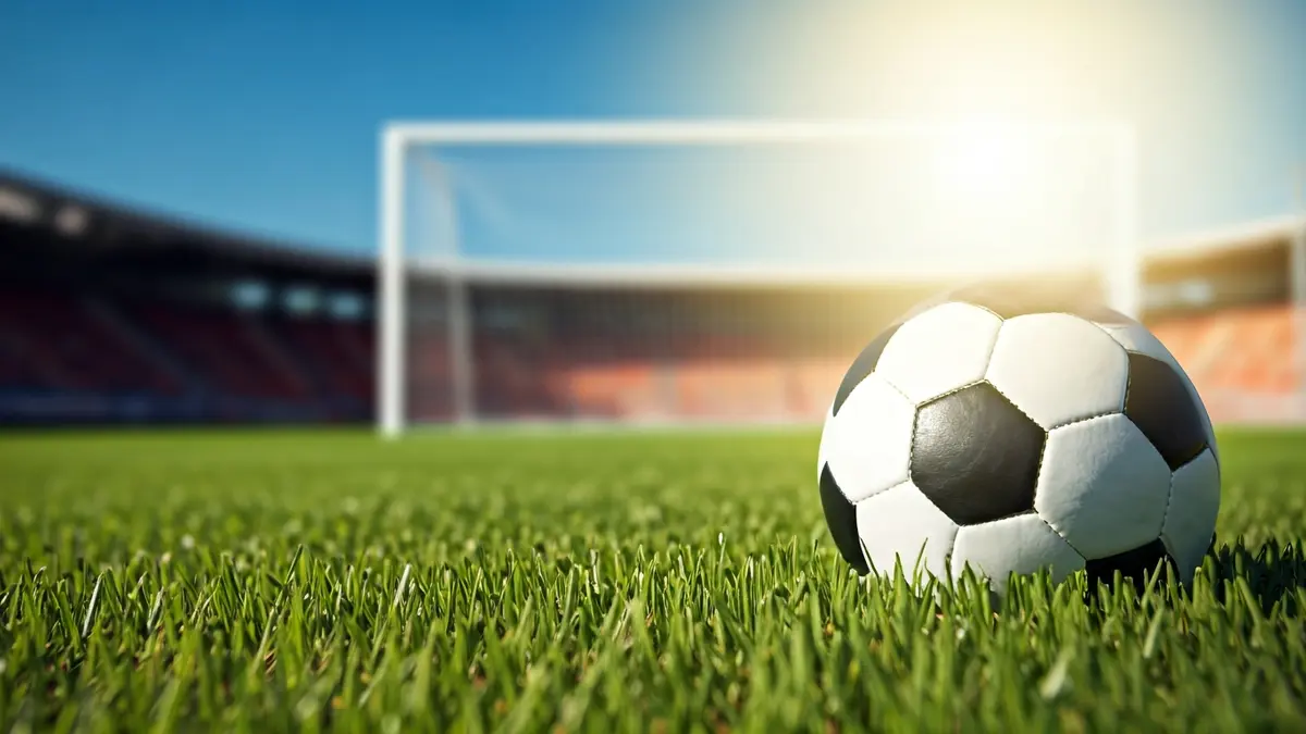 Imagen genérica de un balón de fútbol sobre el césped de un estadio.