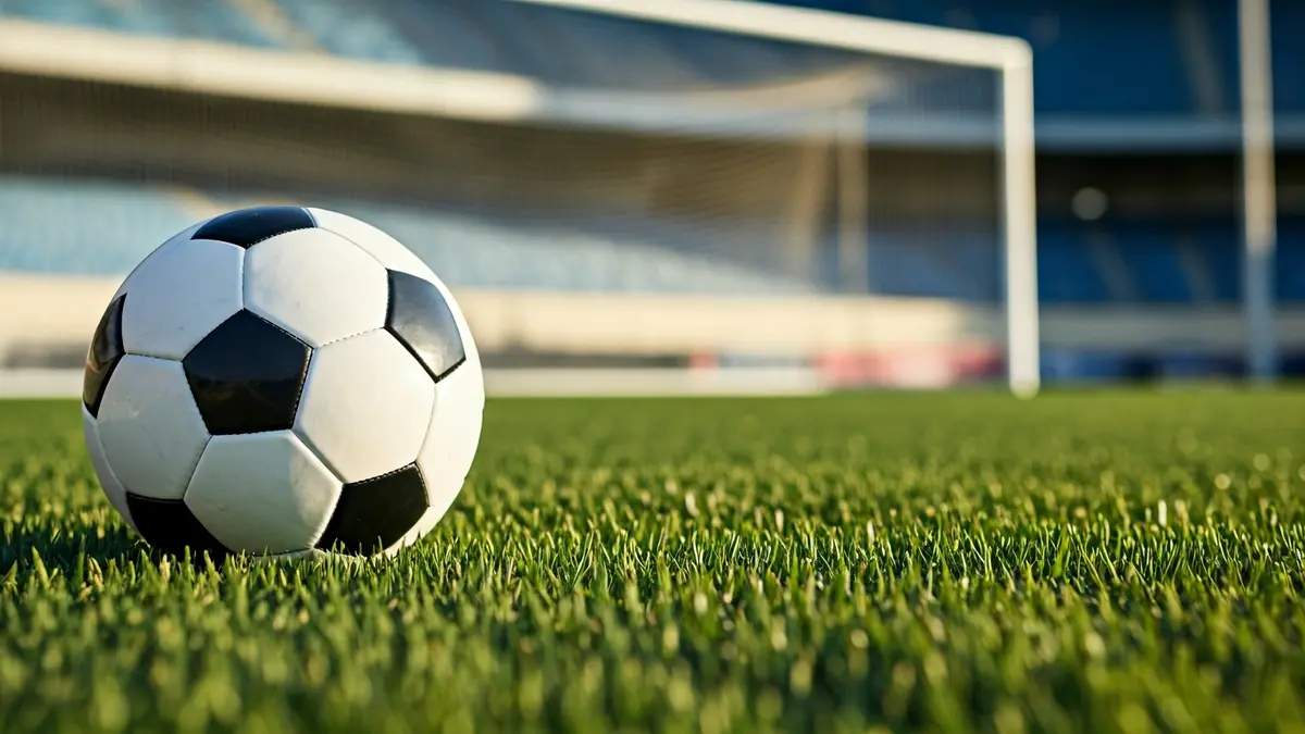 Imagen genérica de un balón de fútbol sobre el césped de un estadio.