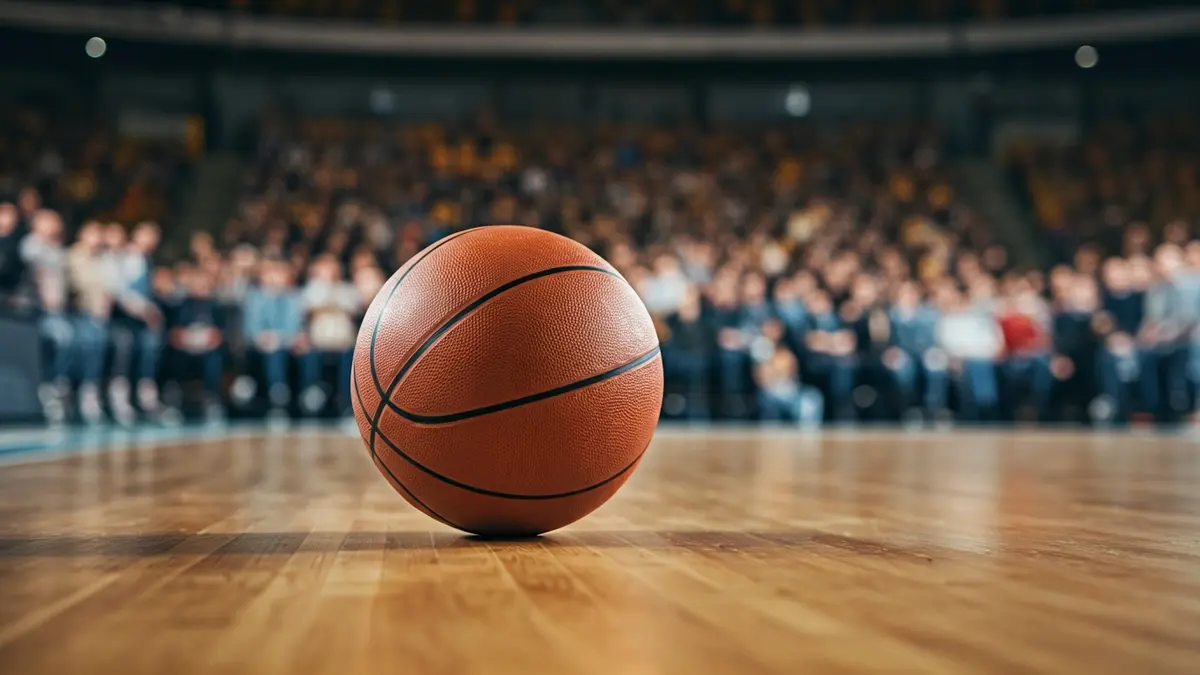 Imagen genérica de un balón de baloncesto en una cancha.