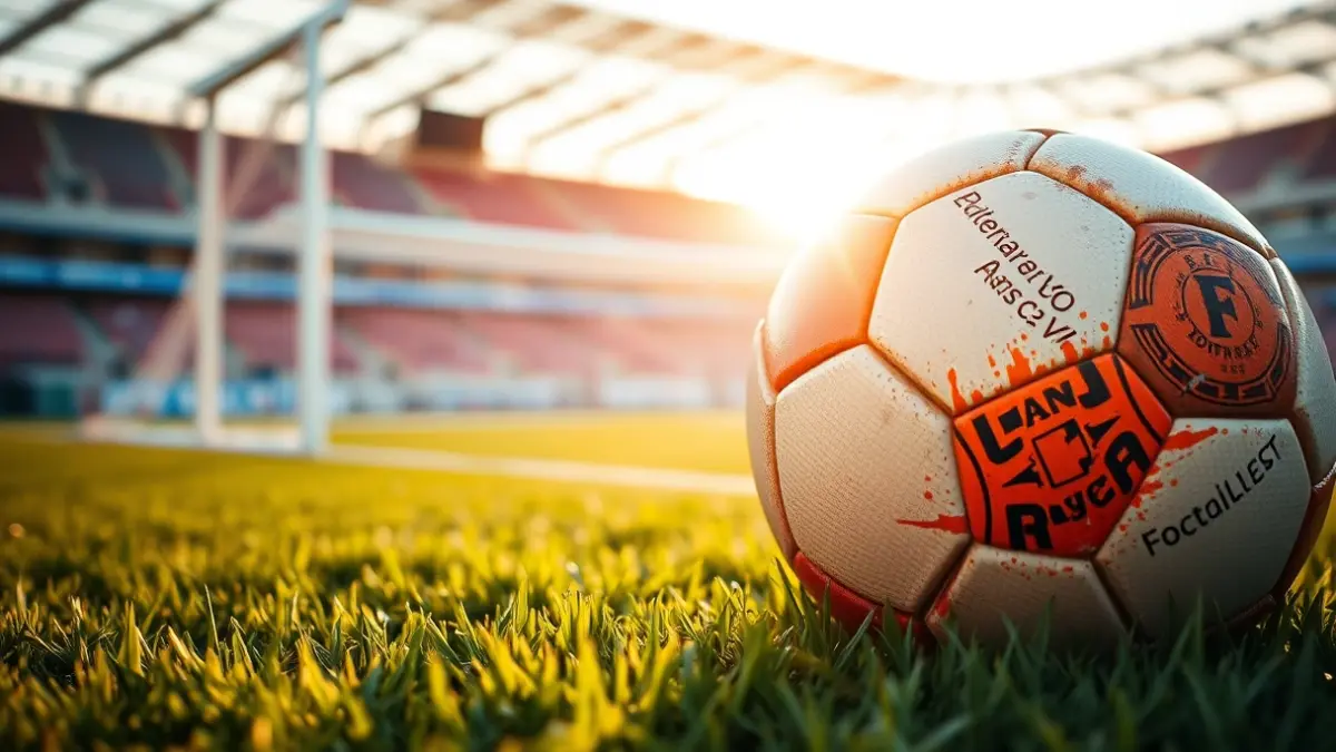 Imagen genérica de un balón de fútbol en el césped de un estadio.