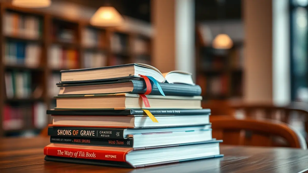Imagen genérica de libros y marcapáginas, simbolizando la lectura y la literatura.