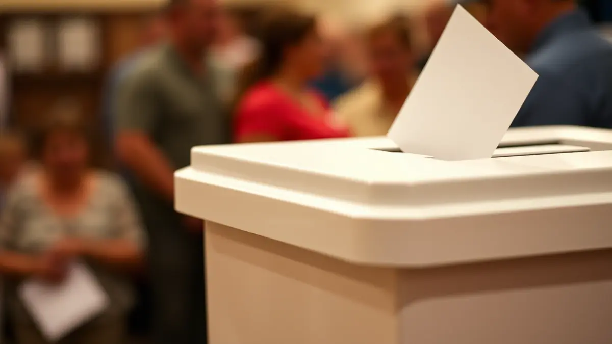Generic image of a ballot box, symbolizing the democratic process.