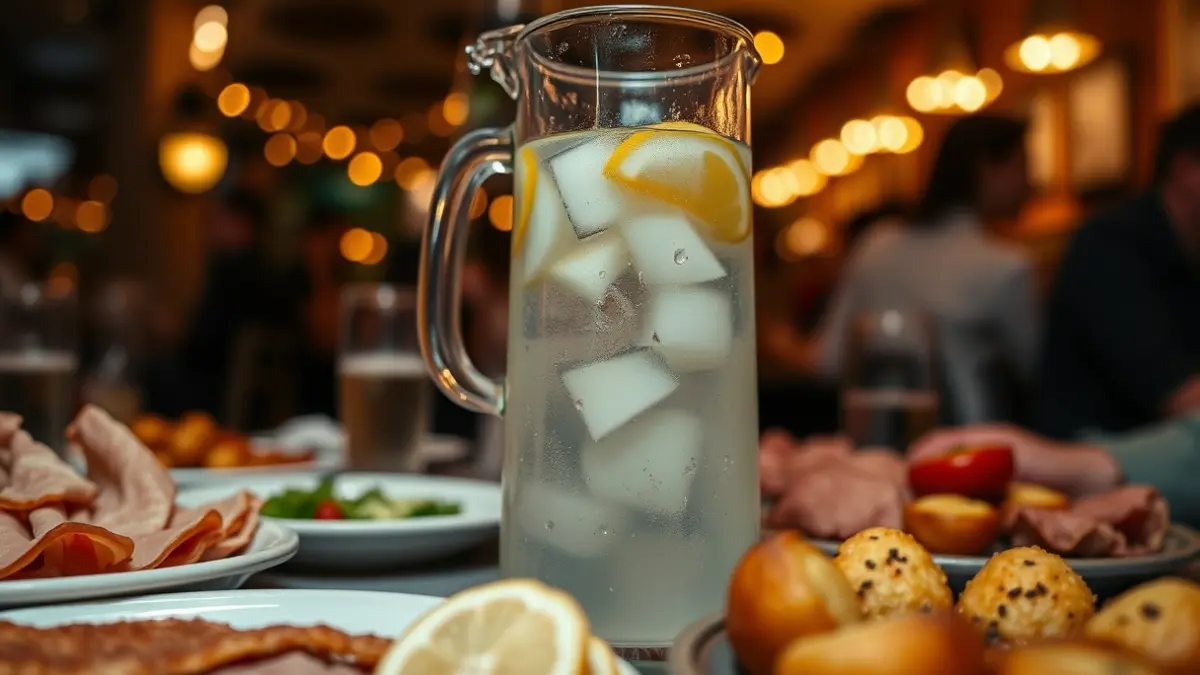 Image of a rebujito and tapas at the Sevilla Fair.