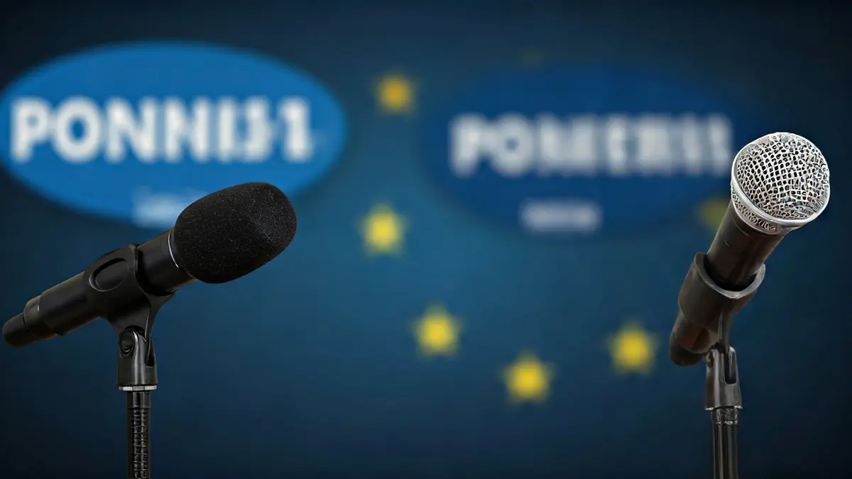 Imagen genérica de un micrófono en un atril, simbolizando una rueda de prensa política.