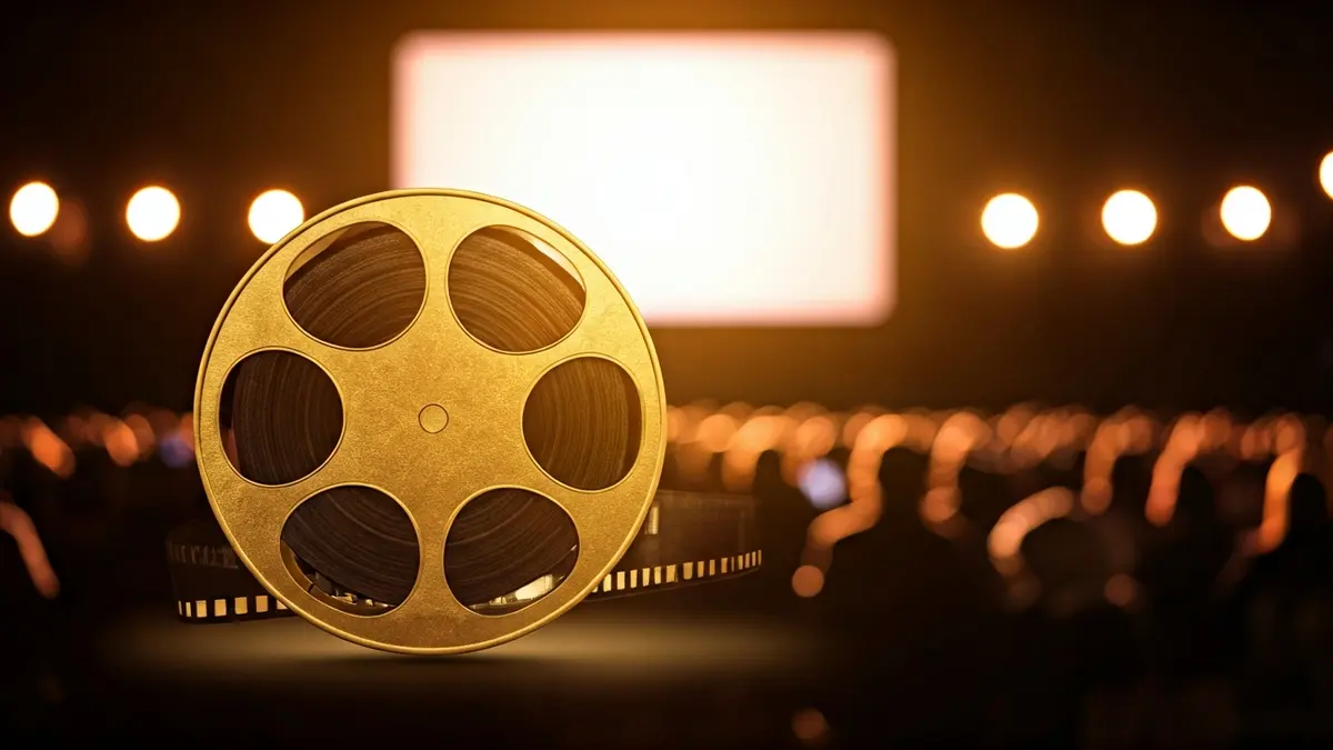 Imagen genérica de un carrete de película dorado, simbolizando un festival de cine.