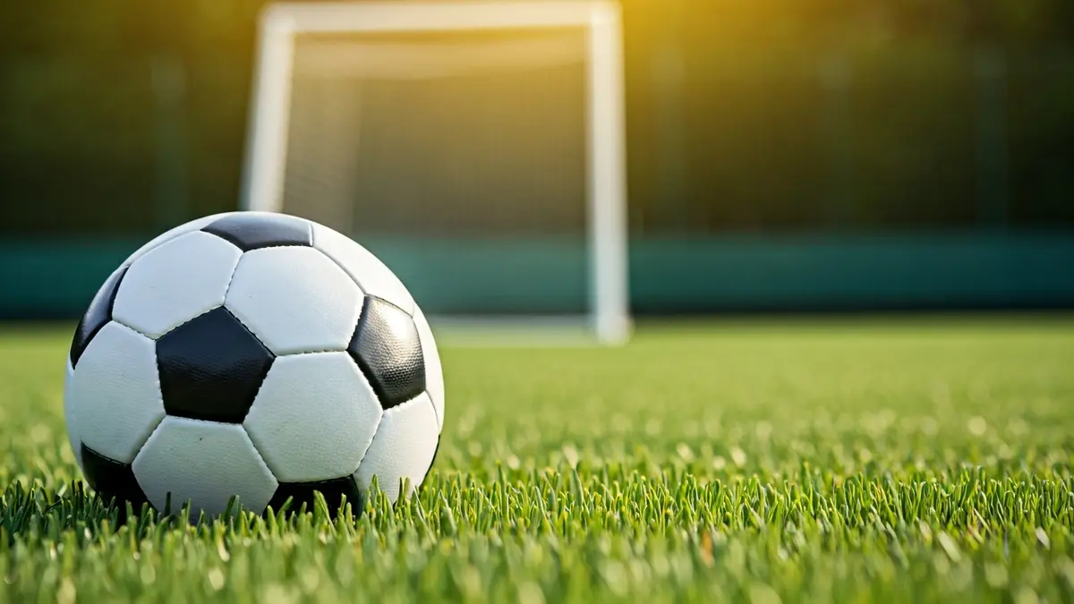 Generic image of a soccer ball on a stadium pitch.