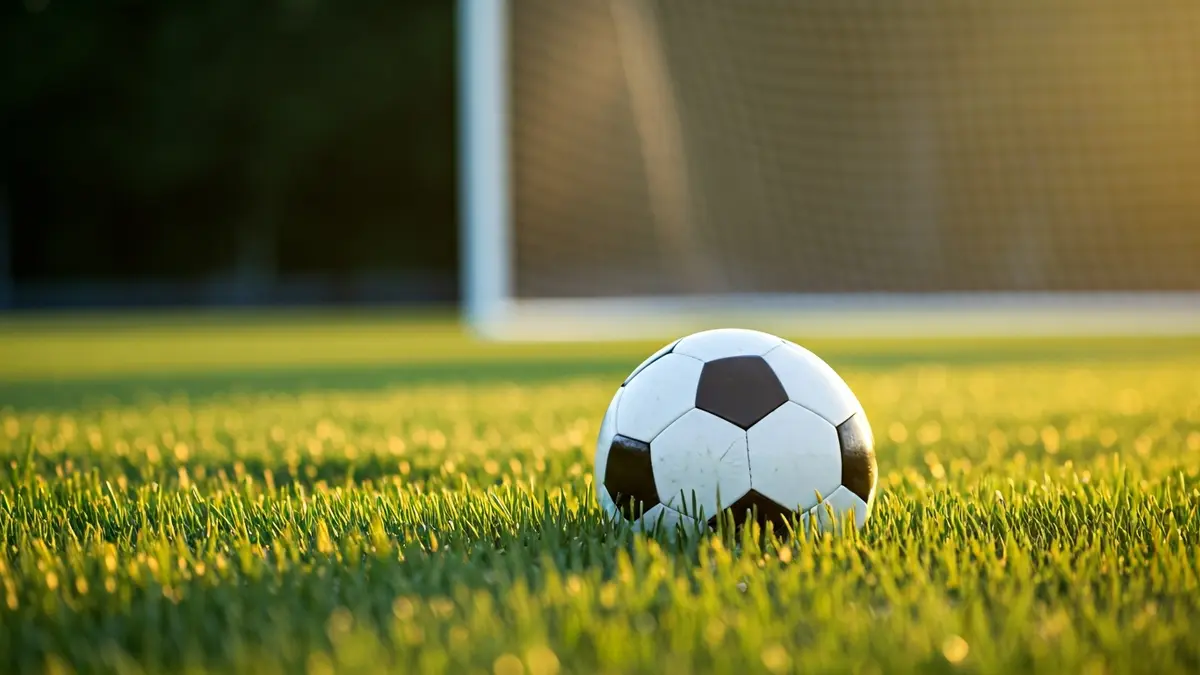 Imagen genérica de un balón de fútbol sobre el césped de un estadio.