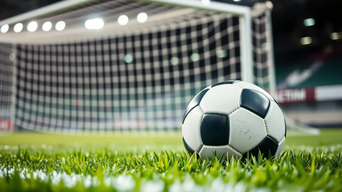 Imagen genérica de un balón de fútbol en el césped de un estadio.