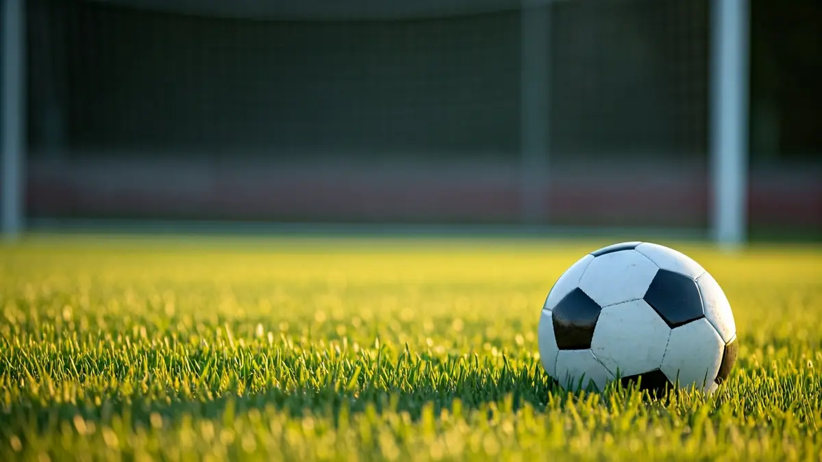 Imagen genérica de un balón de fútbol en el césped de un estadio.
