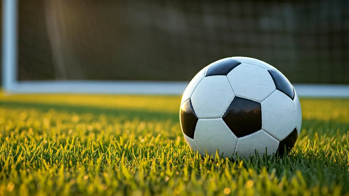 Imagen genérica de un balón de fútbol en el césped de un estadio.