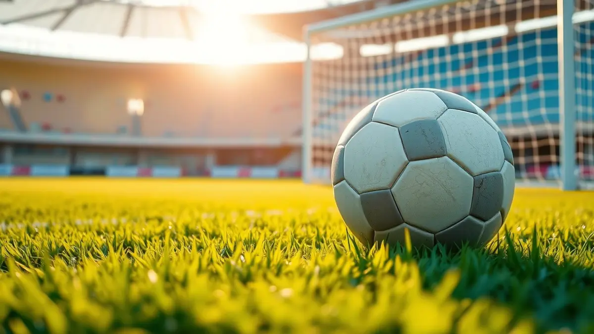Imagen genérica de un balón de fútbol en el césped de un estadio.