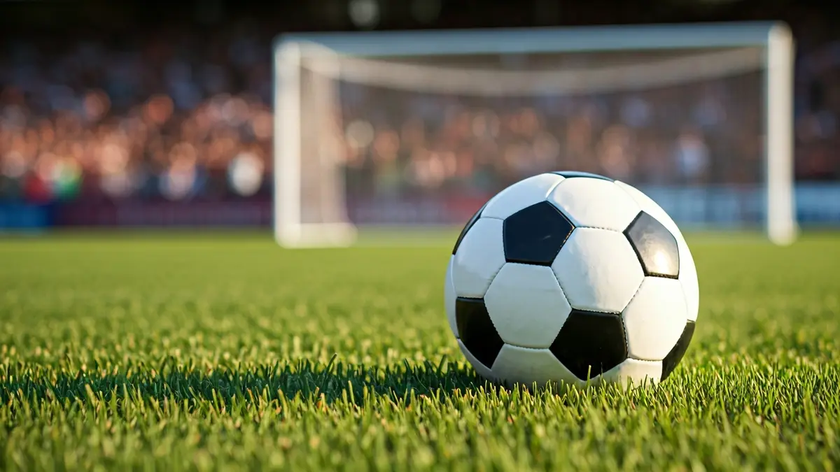 Imagen genérica de un balón de fútbol en el césped de un estadio.