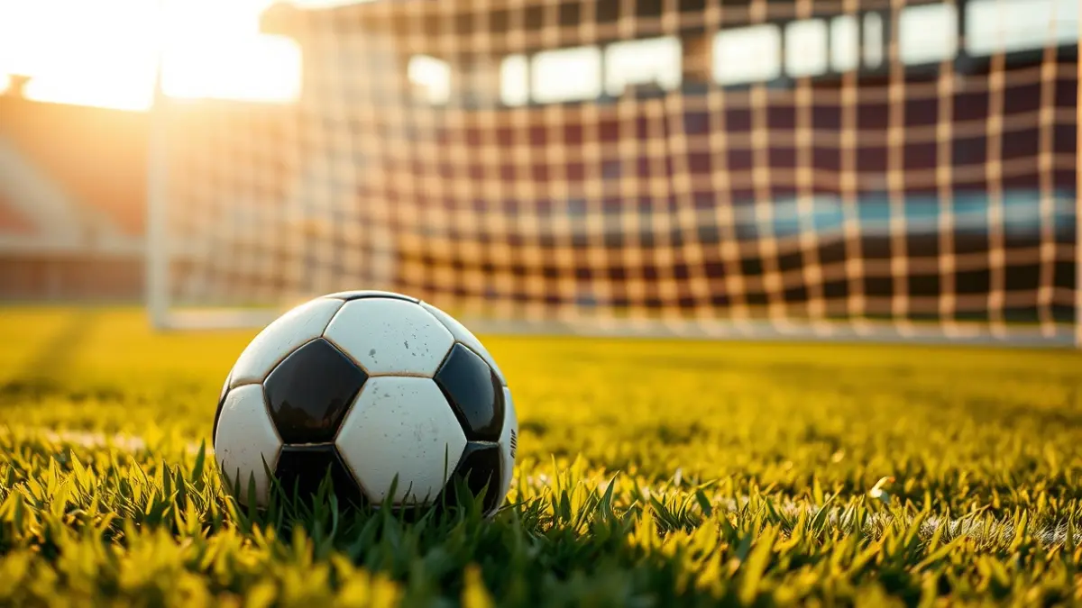 Imagen genérica de un balón de fútbol en el césped de un estadio.