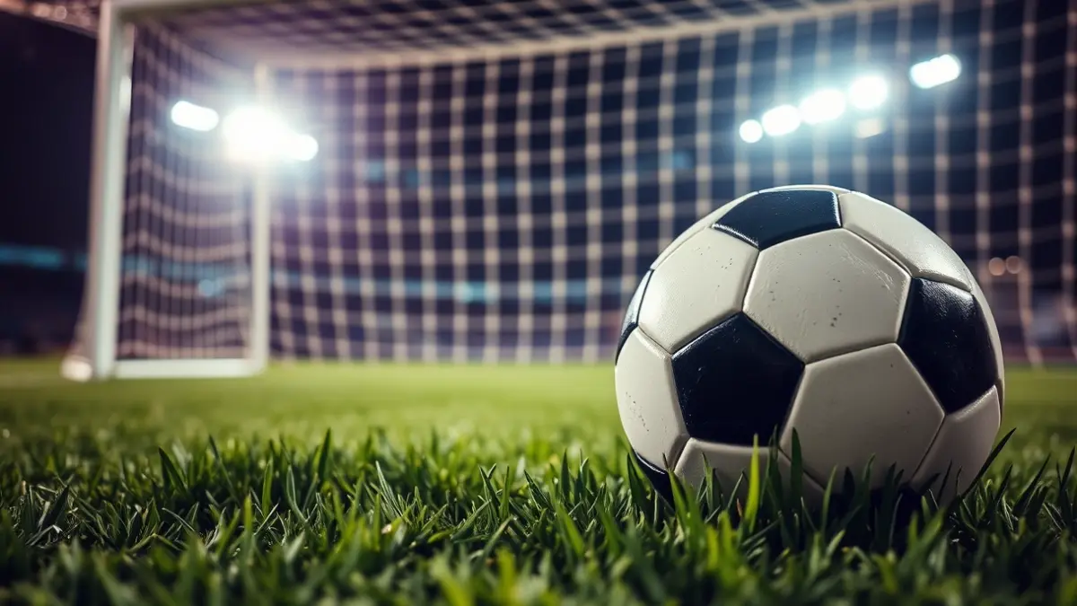 Imagen genérica de un balón de fútbol en el césped de un estadio.