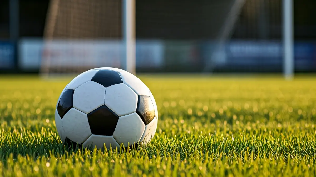 Imagen genérica de un balón de fútbol en el césped de un estadio.