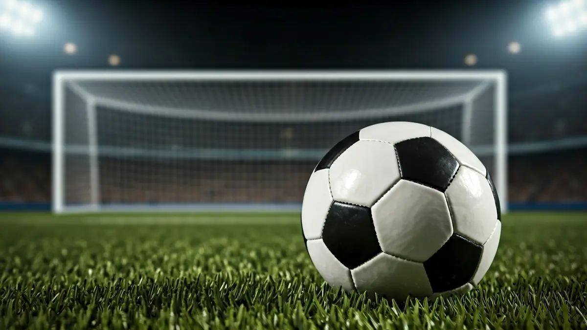 Imagen genérica de un balón de fútbol en el césped de un estadio.