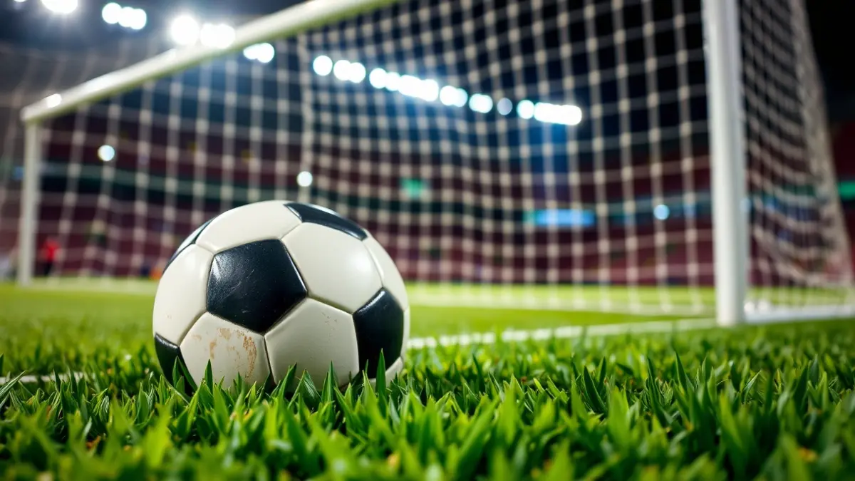 Imagen genérica de un balón de fútbol en el césped de un estadio.